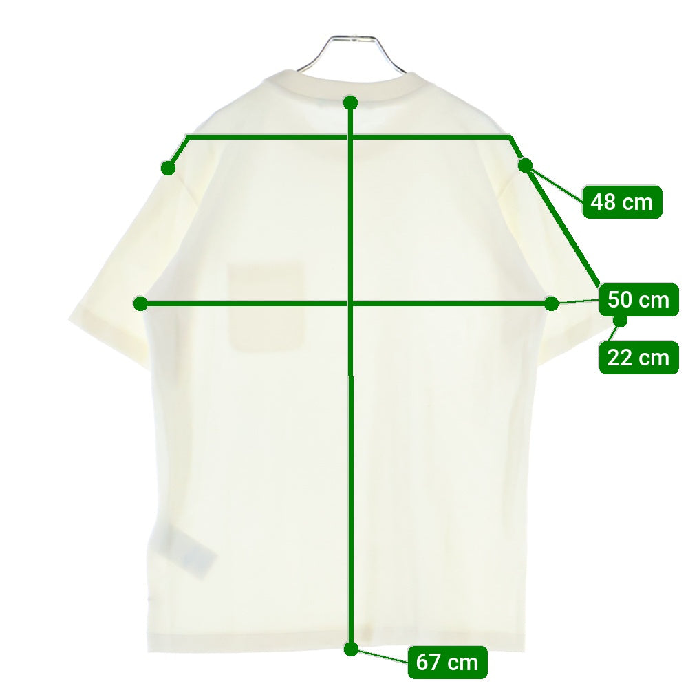 LOUIS VUITTON(ルイヴィトン) 21AW ハーフ ダミエ柄ジャガード クルーネック 半袖Tシャツ カットソー ホワイト RM212Q VHI HJY40W