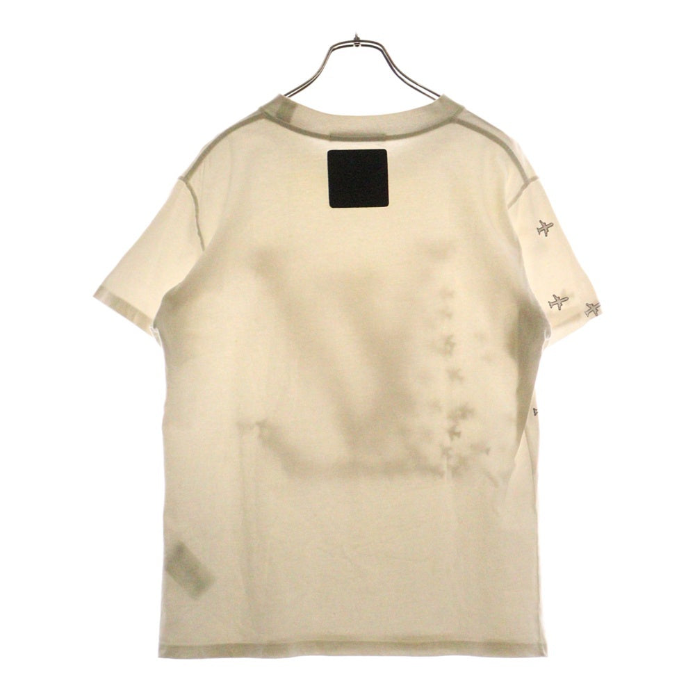LOUIS VUITTON(ルイヴィトン) 20SS 飛行機 プレーン ロゴプリント インサイドアウト クルーネック 半袖Tシャツ カットソー ホワイト RM201Q TCL HIY49W