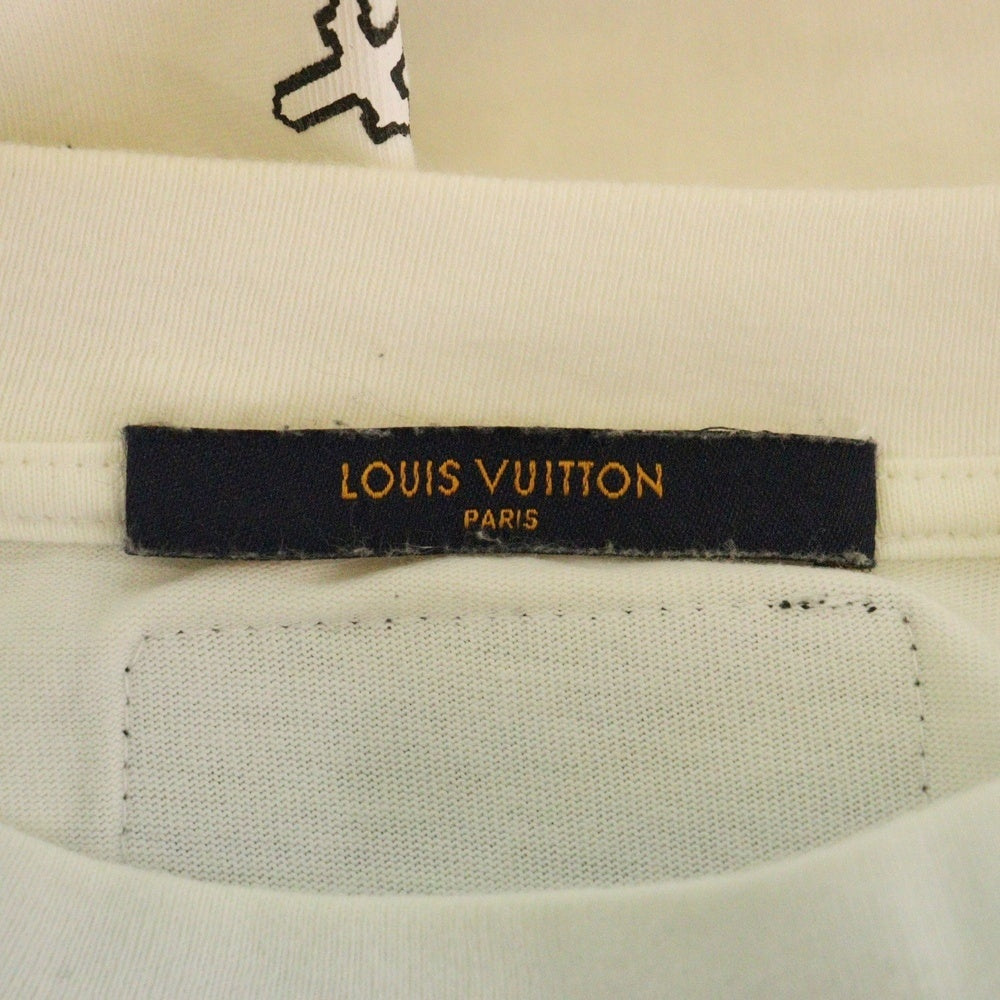 LOUIS VUITTON(ルイヴィトン) 20SS 飛行機 プレーン ロゴプリント インサイドアウト クルーネック 半袖Tシャツ カットソー ホワイト RM201Q TCL HIY49W