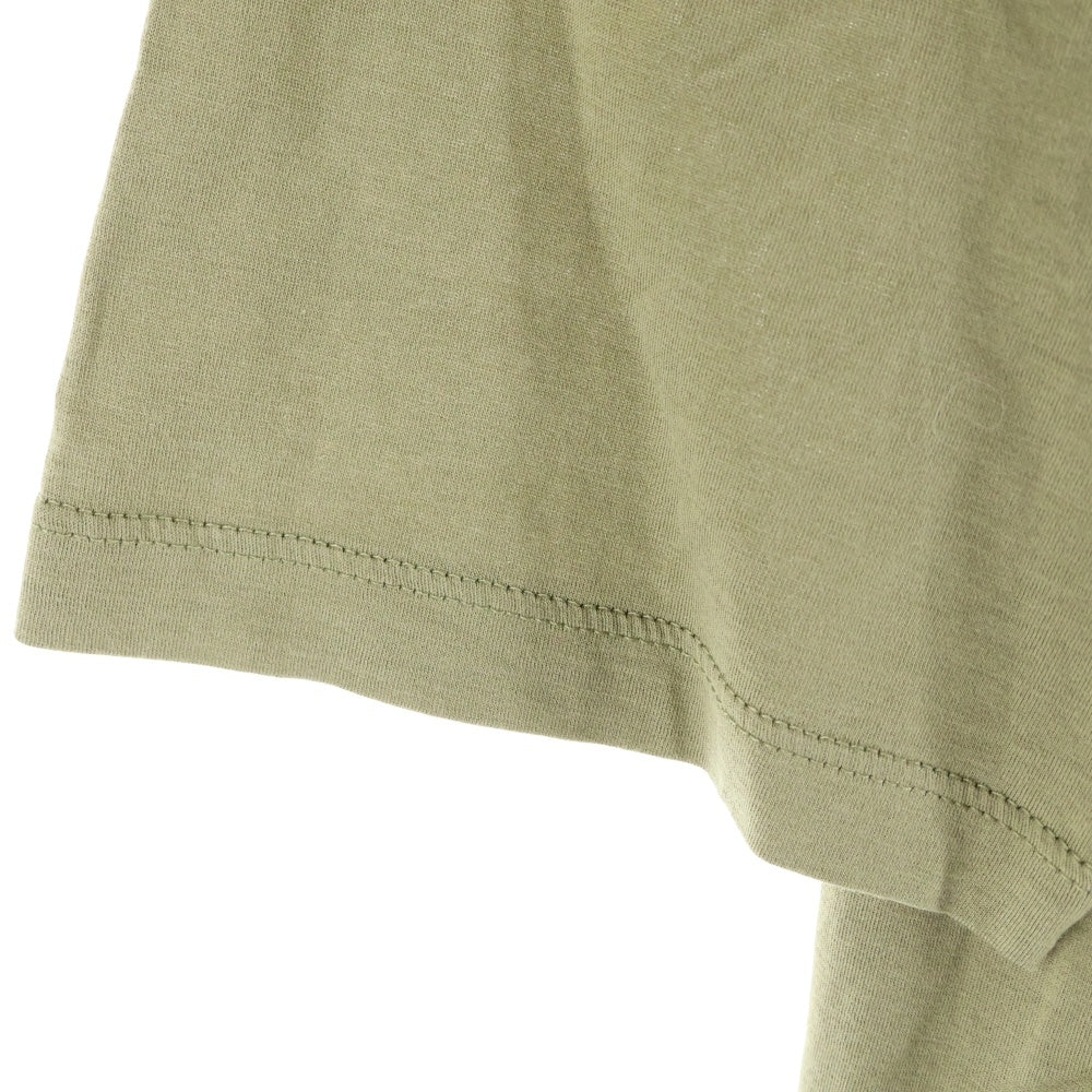 LOUIS VUITTON(ルイヴィトン) 12SS バックロゴ フロッキープリント クルーネック 半袖Tシャツ カットソー カーキ RM121M H1JR02JEZ