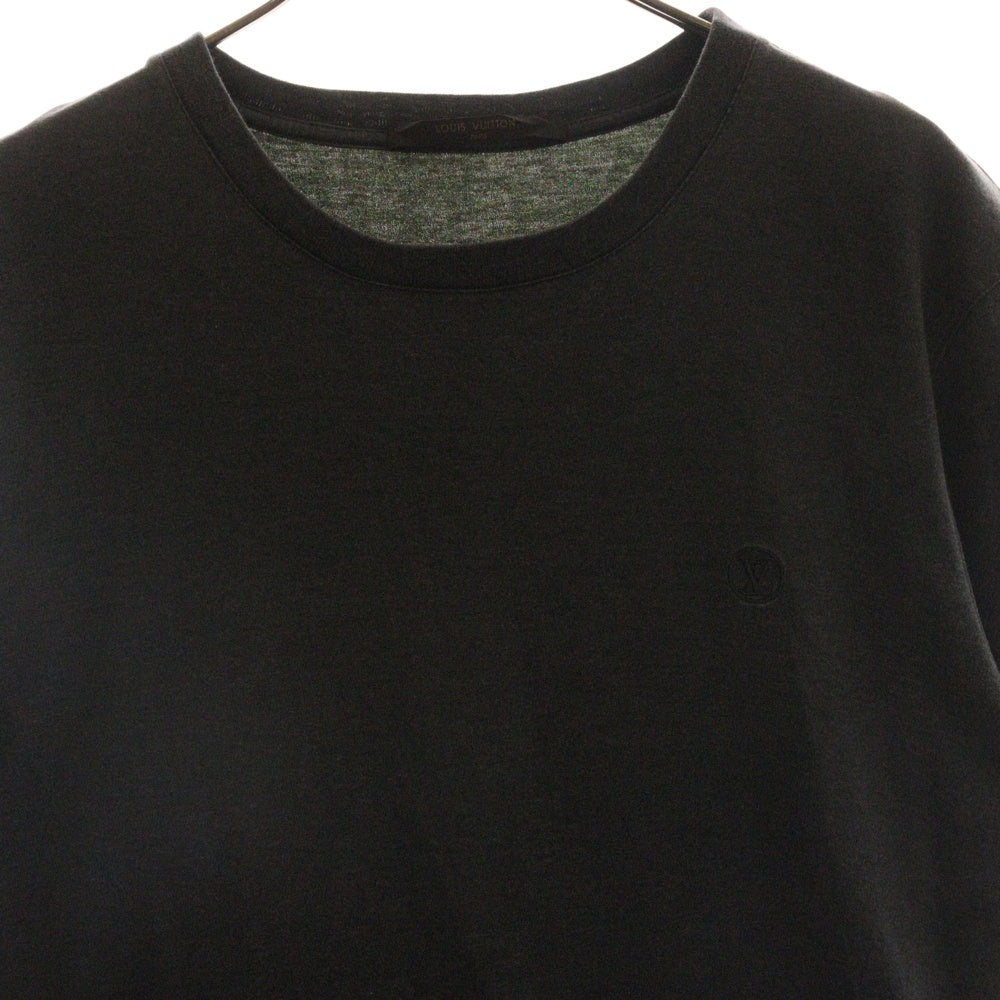 LOUIS VUITTON(ルイヴィトン) 17SS ワンポイントロゴ刺繍 クルーネック 半袖Tシャツ カットソー グレー RM171Q JC8 HAY50W