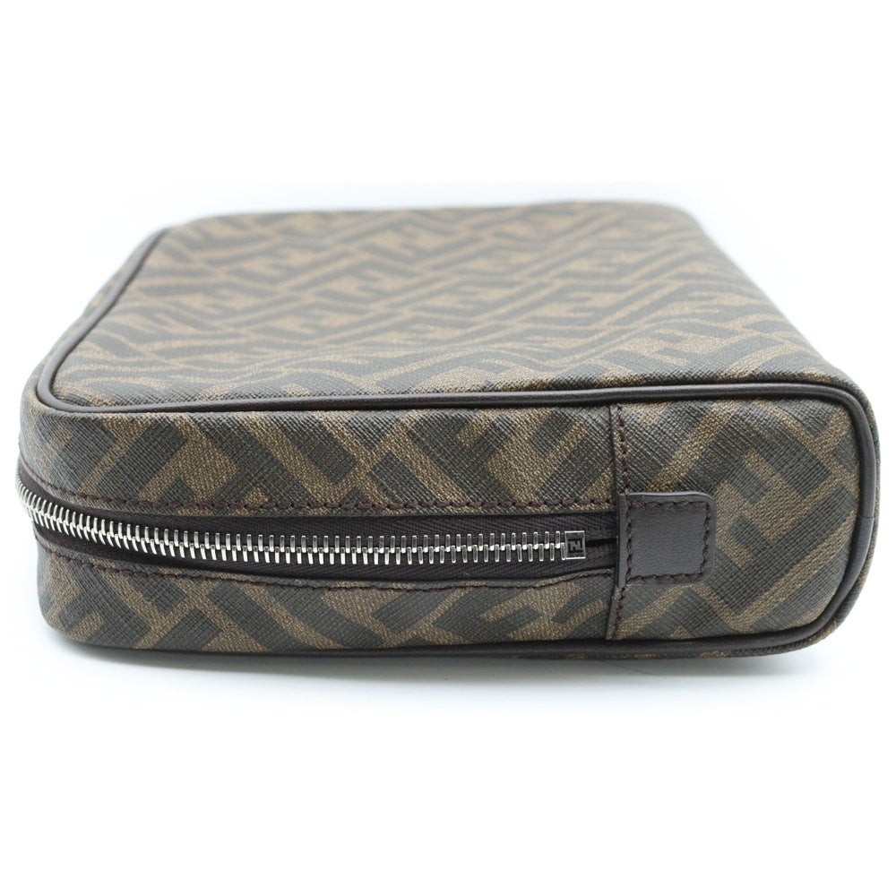 FENDI(フェンディ) ズッカ セカンドポーチ クラッチバッグ ブラウン キャンバス 7N0116