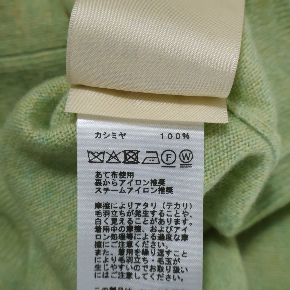 HERMES(エルメス) 25SS Hリフト ロゴ カシミヤ クルーネック プルオーバー 長袖 ニット セーター ライトグリーン レディース 5E2604D1