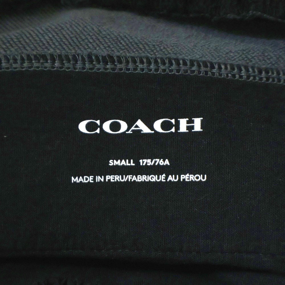 COACH(コーチ) ラバーワッペンロゴ シグネチャー 総柄 ナイロン切り替え スウェット トラック ジョガーパンツ グレー/ブラック C7806