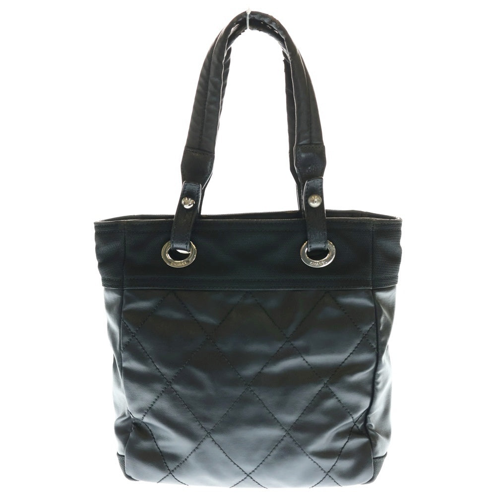 CHANEL(シャネル) パリビアリッツPM ココマーク トートバック ハンドバッグ ブラック レザー A34208 シルバー金具