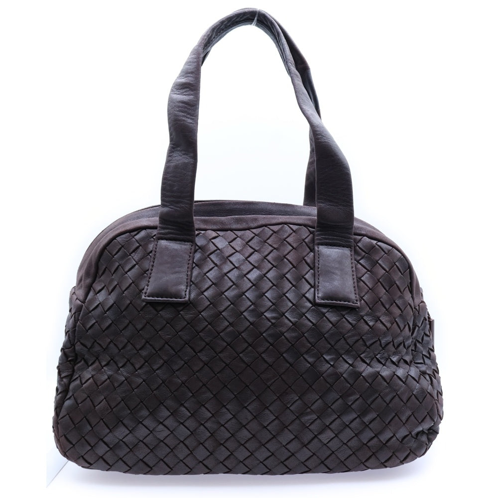 BOTTEGA VENETA(ボッテガヴェネタ) イントレチャート ハンドバッグ ミニバッグ ブラウン レザー ブラウン金具