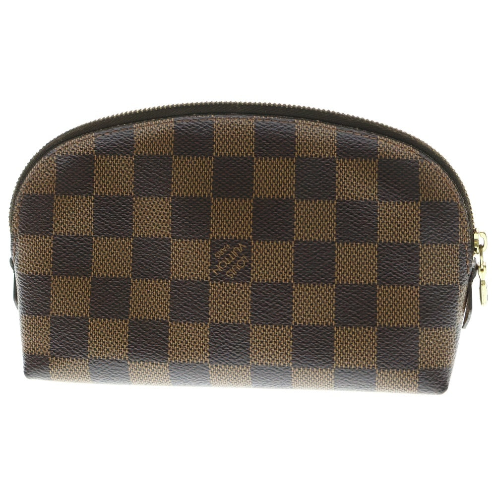 LOUIS VUITTON(ルイヴィトン) ダミエ ポシェット コスメティックPM メイクポーチ ケース セカンドバッグ ブラウン PVC N47516 ゴールド金具