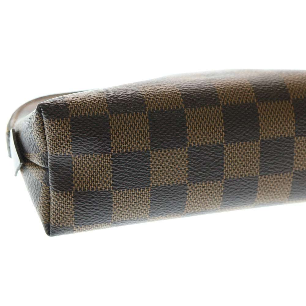 LOUIS VUITTON(ルイヴィトン) ダミエ ポシェット コスメティックPM メイクポーチ ケース セカンドバッグ ブラウン PVC N47516 ゴールド金具