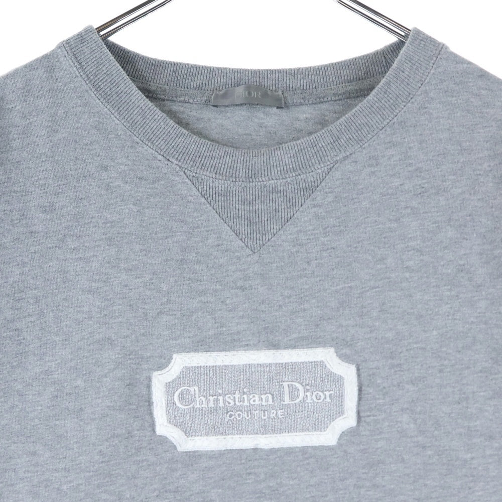 Christian Dior(クリスチャンディオール) 22AW ロゴエンブロイダリー クルーネック半袖Tシャツ カットソー グレー 243J685B0554