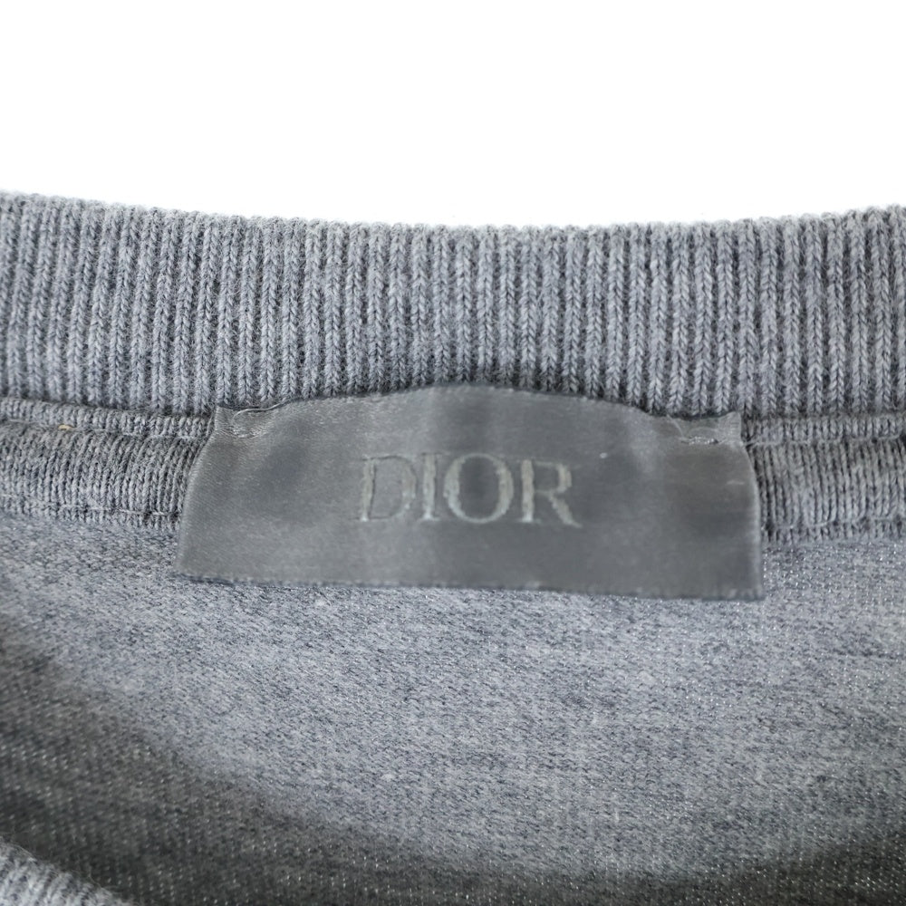 Christian Dior(クリスチャンディオール) 22AW ロゴエンブロイダリー クルーネック半袖Tシャツ カットソー グレー 243J685B0554