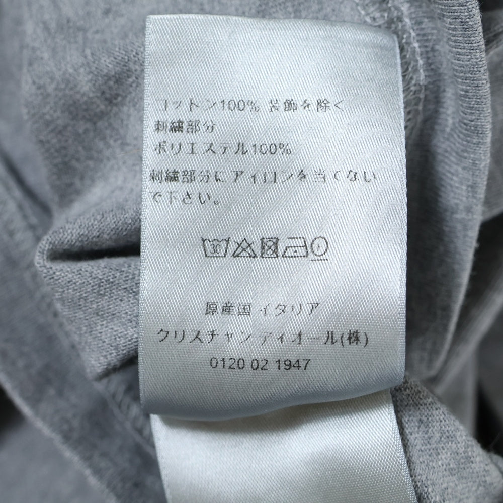 Christian Dior(クリスチャンディオール) 22AW ロゴエンブロイダリー クルーネック半袖Tシャツ カットソー グレー 243J685B0554