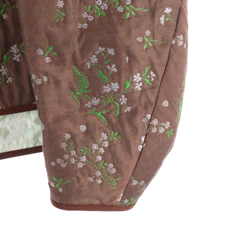 Mame Kurogouchi(マメ クロゴウチ) 20AW フラワージャガードジャケット ブラウン MM20FW-JK036