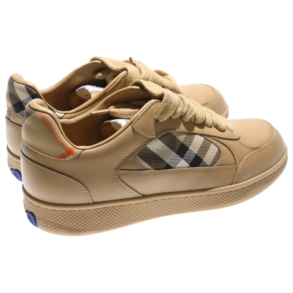 BURBERRY(バーバリー) レザー&チェック テラスローカットスニーカー ベージュ