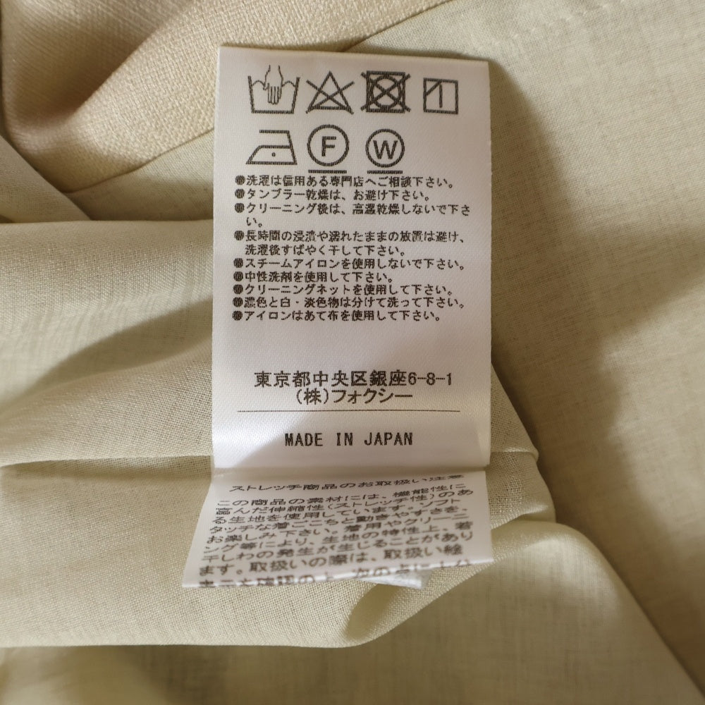 FOXEY(フォクシー) ギリシア ドレス ギャザースリーブ スクエアネック ミディアム フレア ワンピース ベージュ レディース 42737-NS000615T