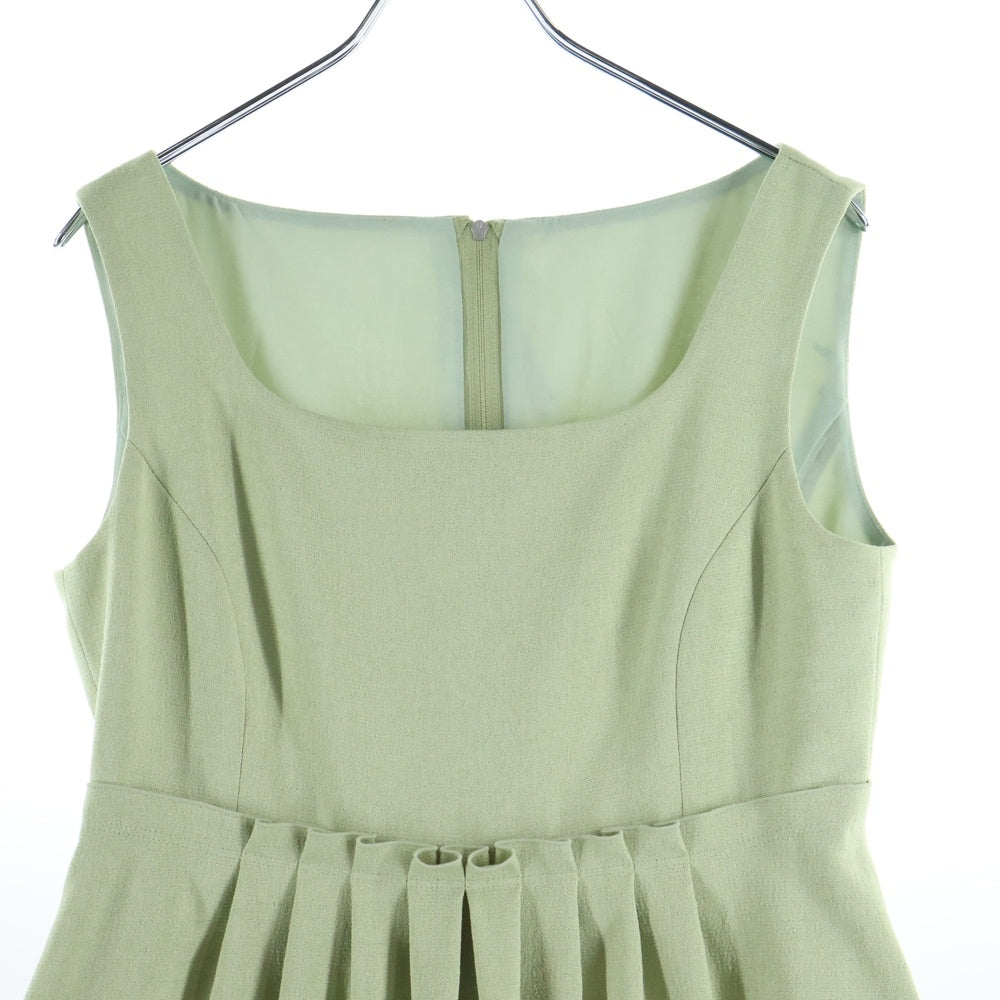 FOXEY(フォクシー) ヌーヴォドレス ワンピース リネンライクオーガンジーレス ノースリーブ ミディアム フレア ワンピース ライトグリーン レディース 42151-NA00F608IW