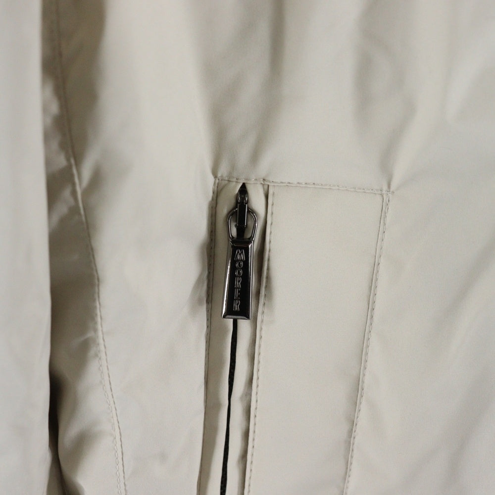 MOORER(ムーレー) DUCCIO-SKT ドゥッチョ フーデッド ジップアップ ナイロンジャケット ベージュ