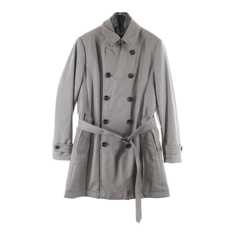 MOORER(ムーレー) MINOSSE-LL ミノッセ デタッチャブル スタンドカラー ダウン ウール トレンチ コート グレー/ベージュ