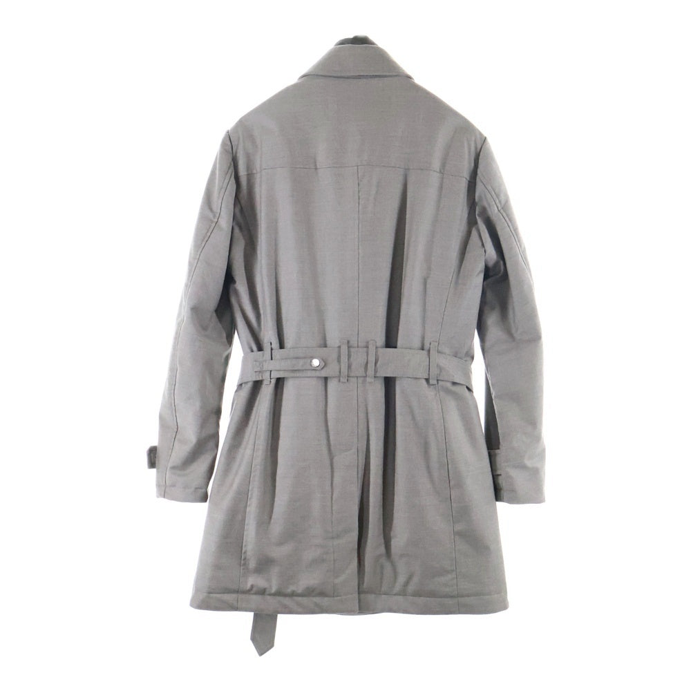 MOORER(ムーレー) MINOSSE-LL ミノッセ デタッチャブル スタンドカラー ダウン ウール トレンチ コート グレー/ベージュ