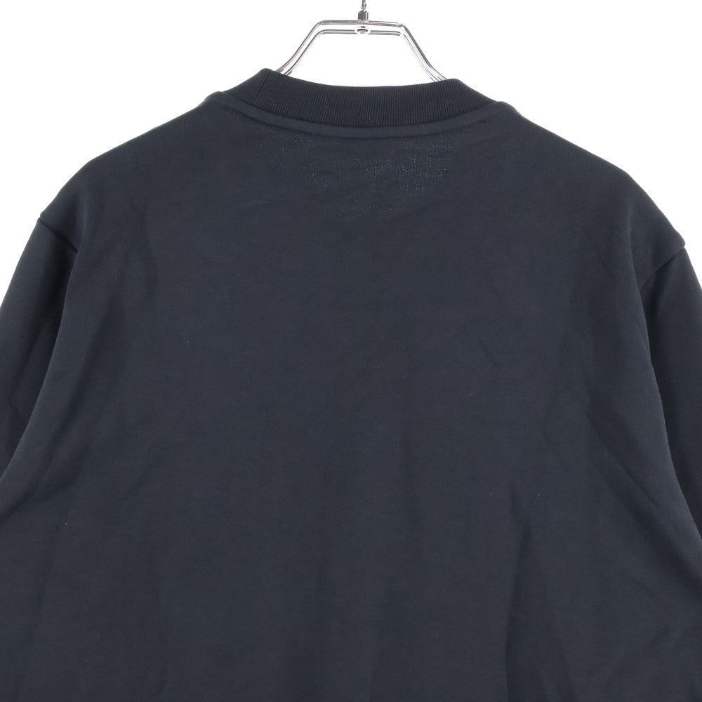 MONCLER(モンクレール) ラバーワッペン ロゴ グラフィックプリント クルーネック プルオーバースウェットトレーナー ブラック K10918G00007 809KR