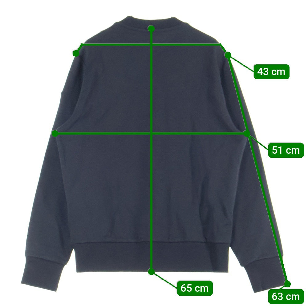 MONCLER(モンクレール) ラバーワッペン ロゴ グラフィックプリント クルーネック プルオーバースウェットトレーナー ブラック K10918G00007 809KR