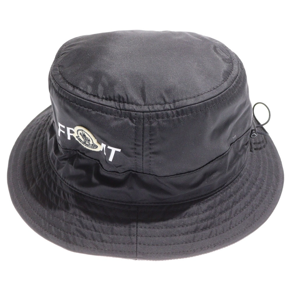 MONCLER(モンクレール) ×FRAGMENT ナイロンハット バケットハット 帽子 ブラック