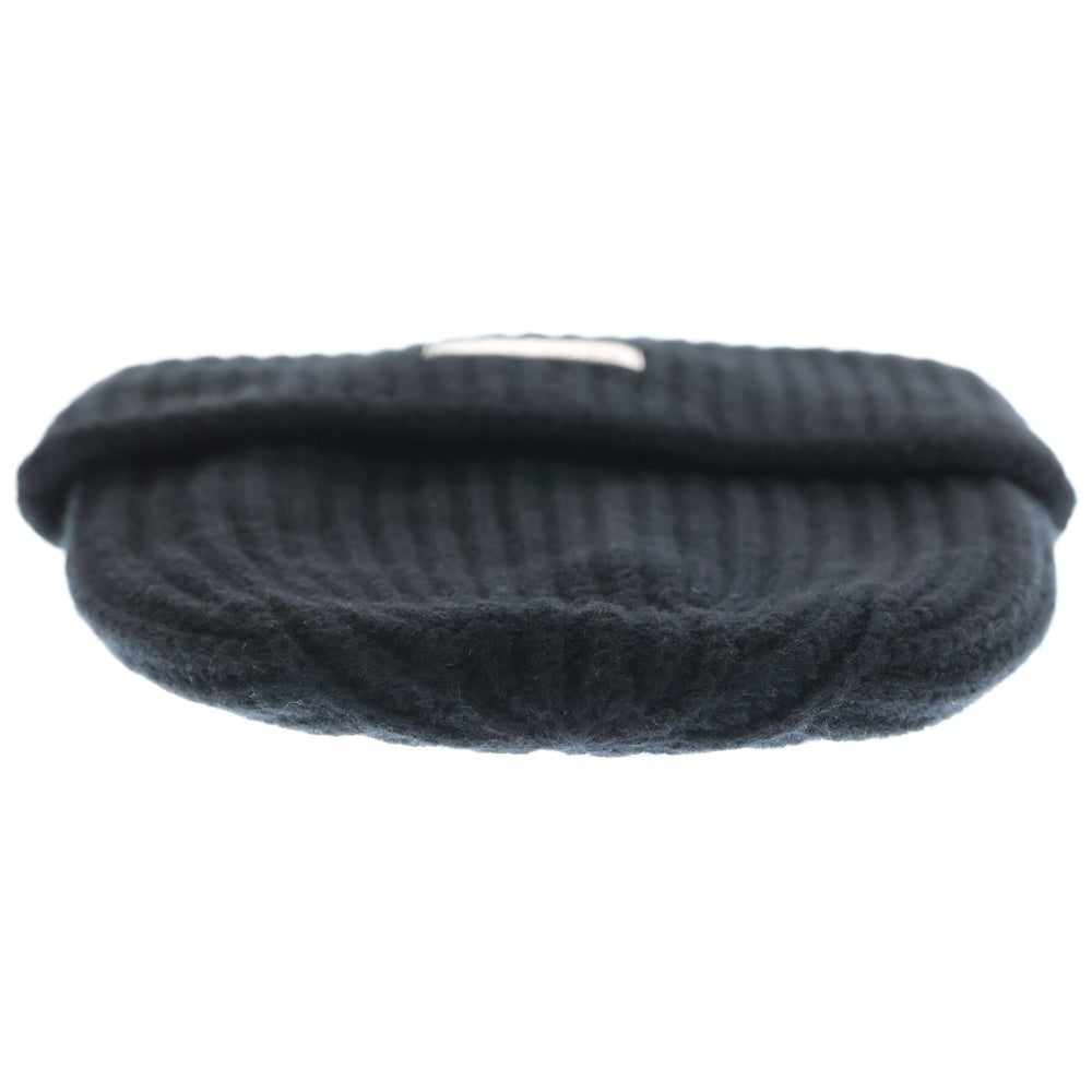 MONCLER(モンクレール) ×FRAGMENT コラボ ワッペンロゴ ウールニットキャップ 帽子 ブラック I209U3B00001 A9303