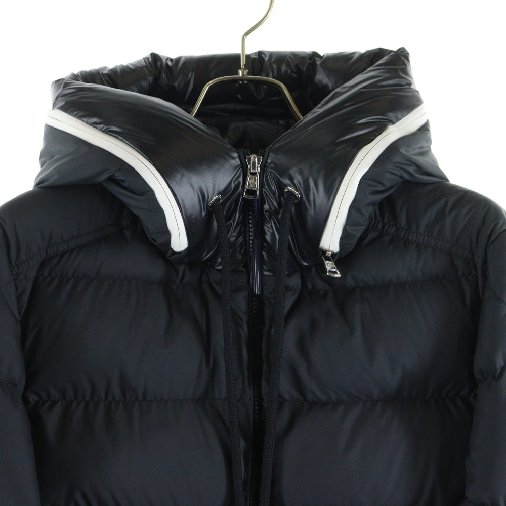 MONCLER(モンクレール) 23AW CARDERE カーデーレ ロゴプリント ワッペン フーデッド ジップアップ ダウンジャケット ブラック I20911A00182 54A81