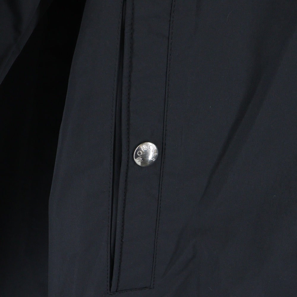MONCLER(モンクレール) MOYSE モイース ワッペンロゴ サイドライン ナイロン フーデッド ジップアップ ジャケット ブラック J10911A00047 54A91