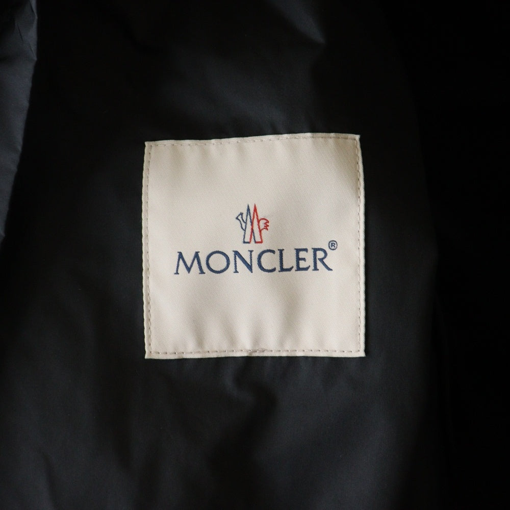 MONCLER(モンクレール) MOYSE モイース ワッペンロゴ サイドライン ナイロン フーデッド ジップアップ ジャケット ブラック J10911A00047 54A91