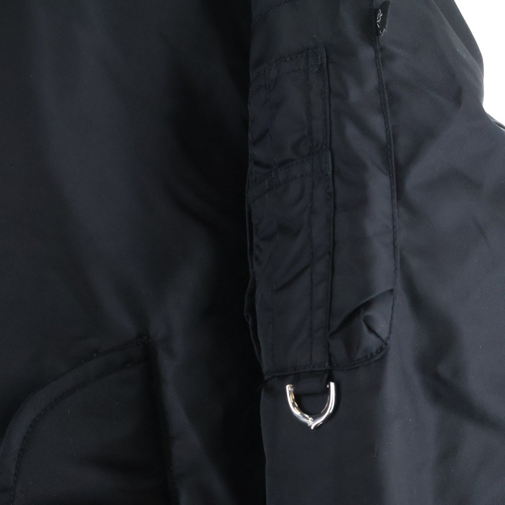 mastermind(マスターマインド) 23SS ×roarguns ロアーガンズ バックスカル 刺繍 ジップアップ フライト ボンバージャケット ブルゾン MA-1 ブラック MW22C09-BL101