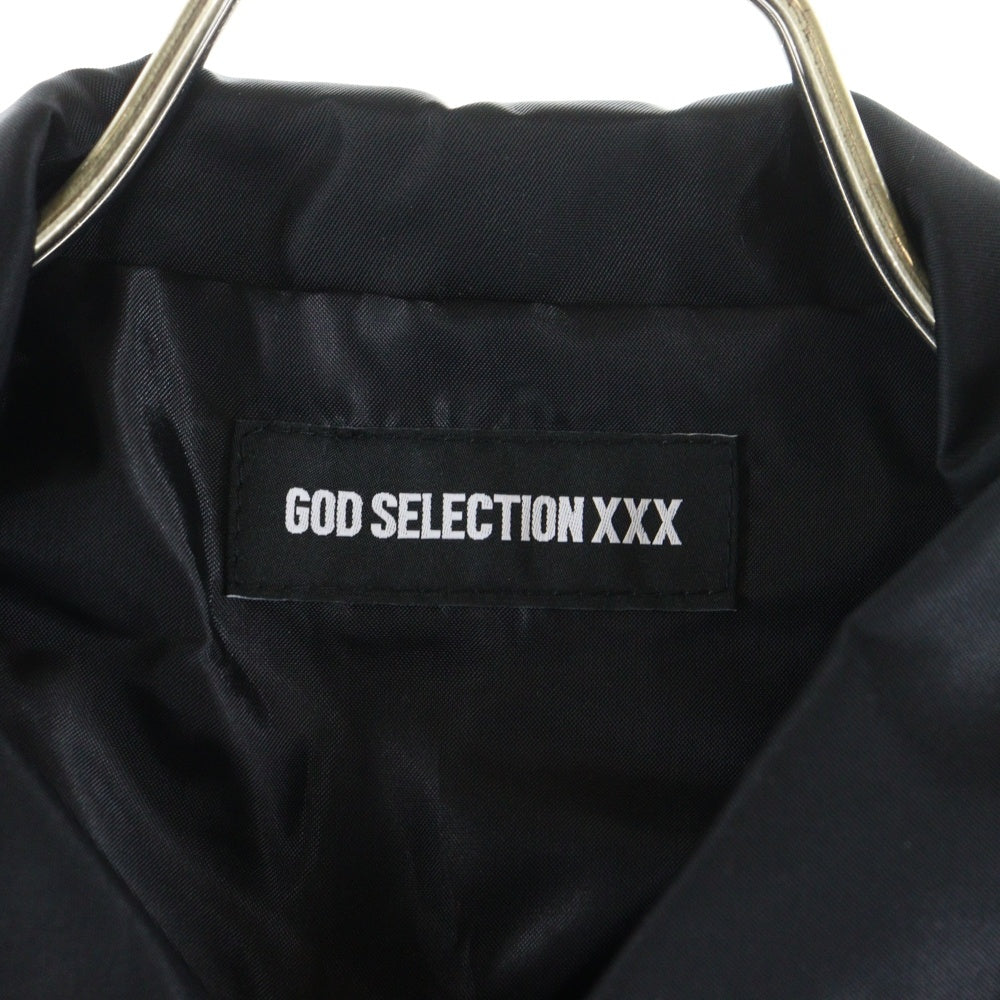 GOD SELECTION XXX(ゴッドセレクショントリプルエックス) ×FRAGMENT フラグメント バックロゴプリント ナイロン スナップボタン コーチジャケット ブラック GX-S23-FJK-01
