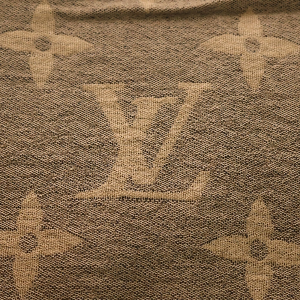 LOUIS VUITTON(ルイヴィトン) モノグラムジャイアント ショール スカーフ ブラウン カシミヤシルク MP2382