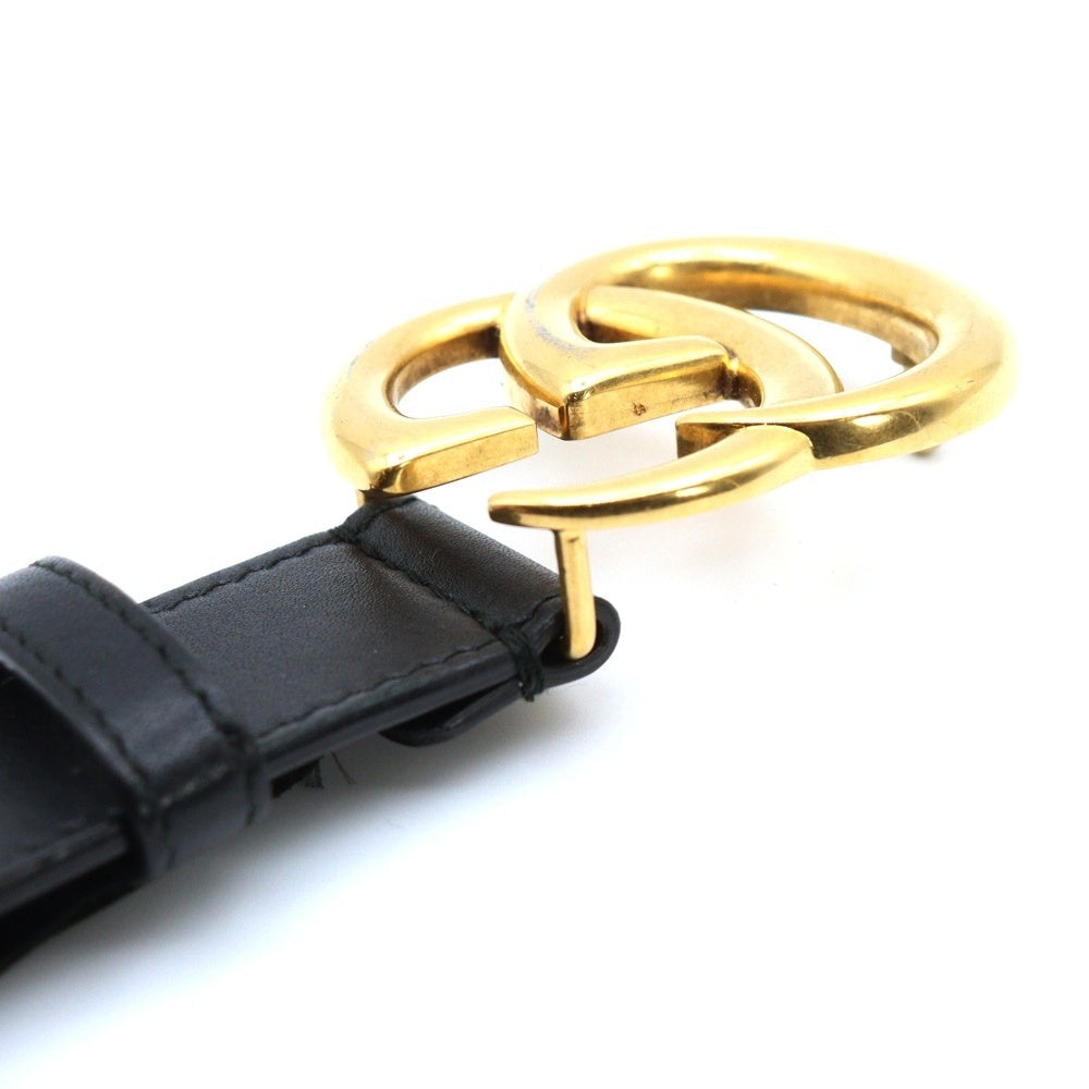 GUCCI(グッチ) GGマーモント ベルト ブラック レザー 414516 ゴールド金具