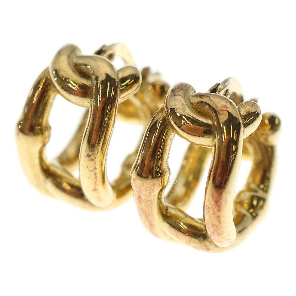 BOTTEGA VENETA(ボッテガヴェネタ) ツイストチェーン フープ ピアス GP ゴールド