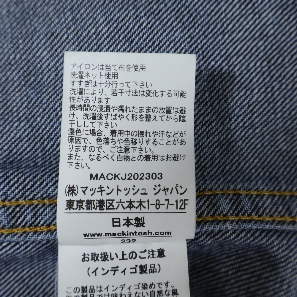 MACKINTOSH(マッキントッシュ) GDロゴボタンシングルデニムコート インディゴブルー