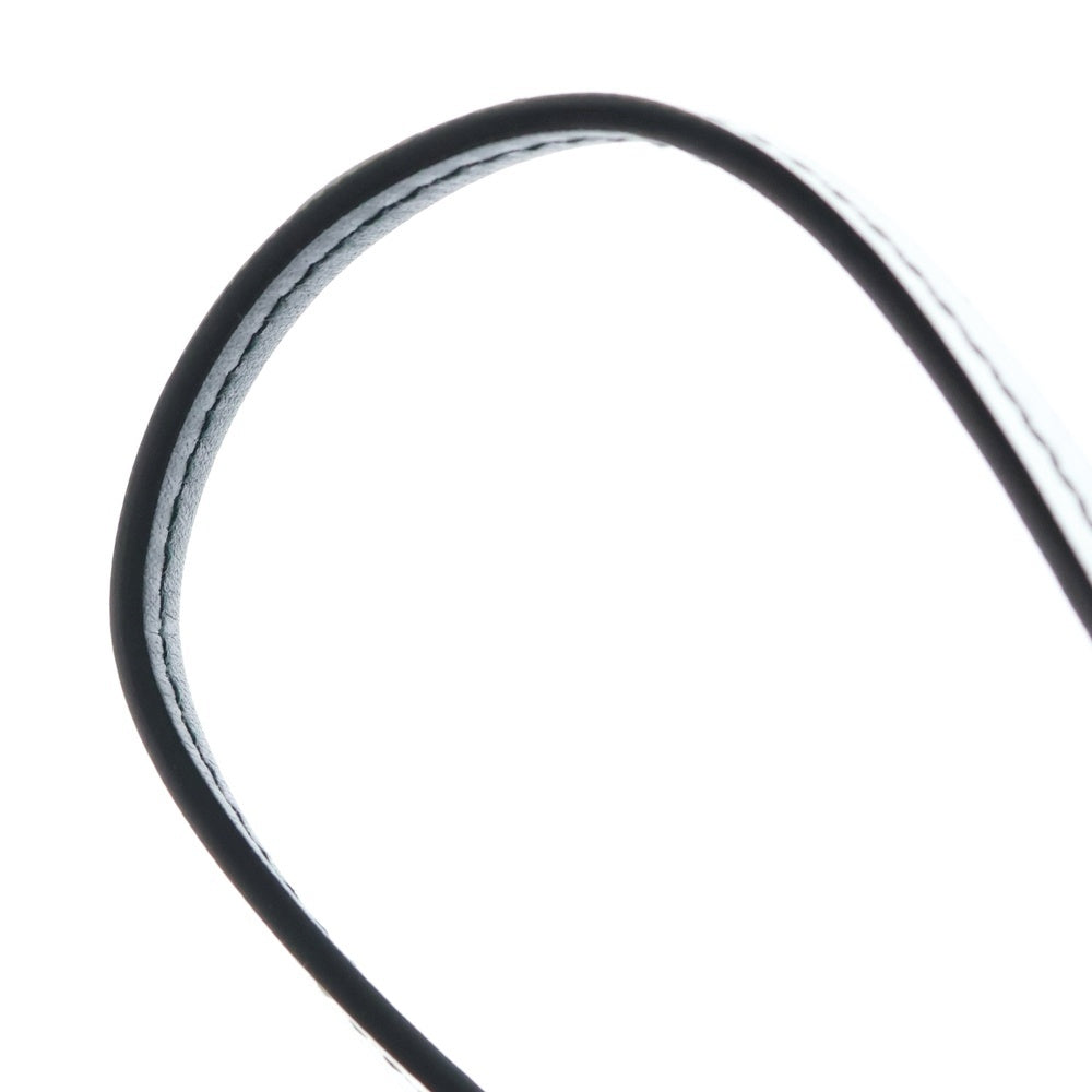 PRADA(プラダ) ブラッシュドレザー トライアングルロゴプレート ループタイ ボロタイ シルバー