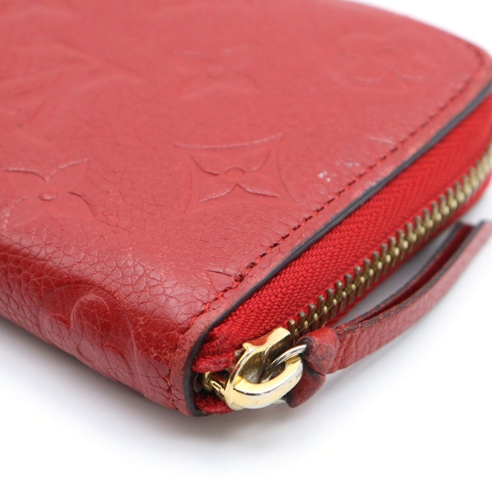 LOUIS VUITTON(ルイヴィトン) モノグラム アンプラント ポルトフォイユクレマンス フリージア ロングウォレット 長財布 カードケース レッド レザー M62535 ゴールド金具