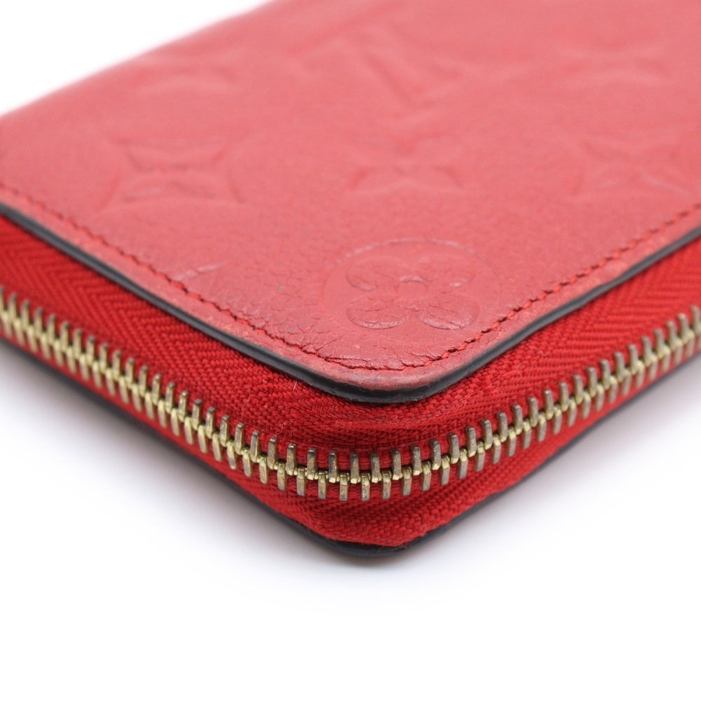 LOUIS VUITTON(ルイヴィトン) モノグラム アンプラント ポルトフォイユクレマンス フリージア ロングウォレット 長財布 カードケース レッド レザー M62535 ゴールド金具