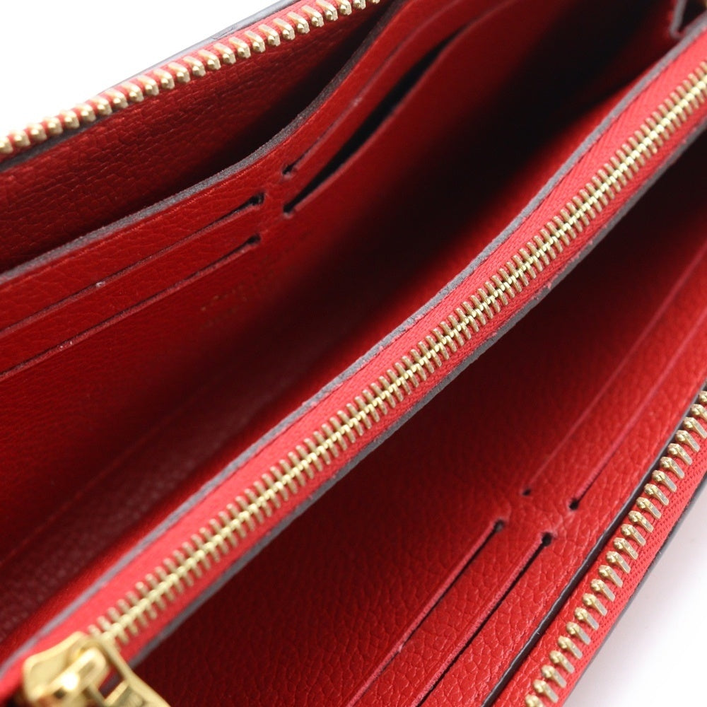 LOUIS VUITTON(ルイヴィトン) モノグラム アンプラント ポルトフォイユクレマンス フリージア ロングウォレット 長財布 カードケース レッド レザー M62535 ゴールド金具