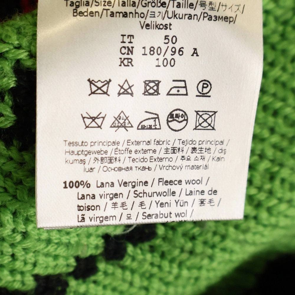 FENDI(フェンディ) 21AW ×Noel Fielding ×ノエルフィールディングコラボ グラフィック総柄プルオーバーニットセーター ブラック FZY463AH3E