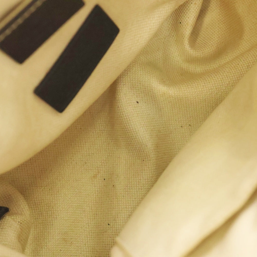 GUCCI(グッチ) GGリボン ハンドバック ミニトートバッグ ブラック×アイボリー レザー×キャンバス 443089 ゴールド金具 レディース