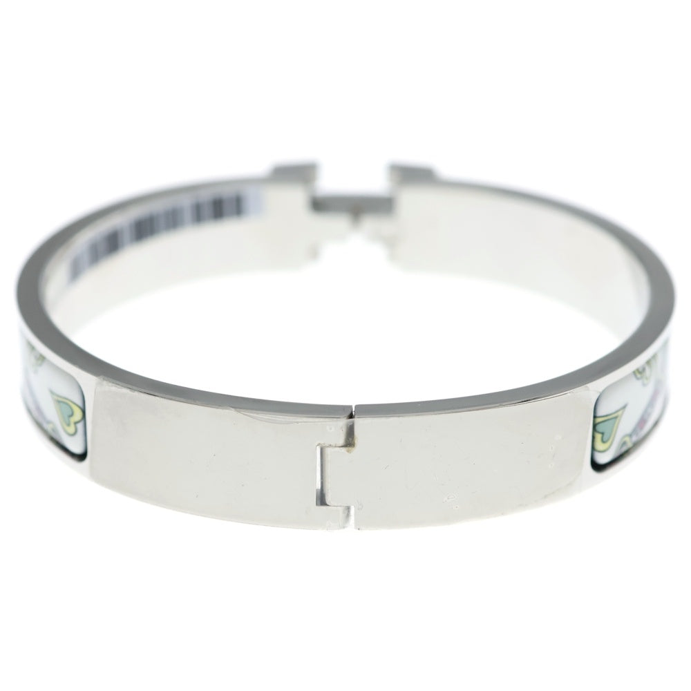 HERMES(エルメス) クリックH エナメルブレスレット ホワイト シルバー メタル