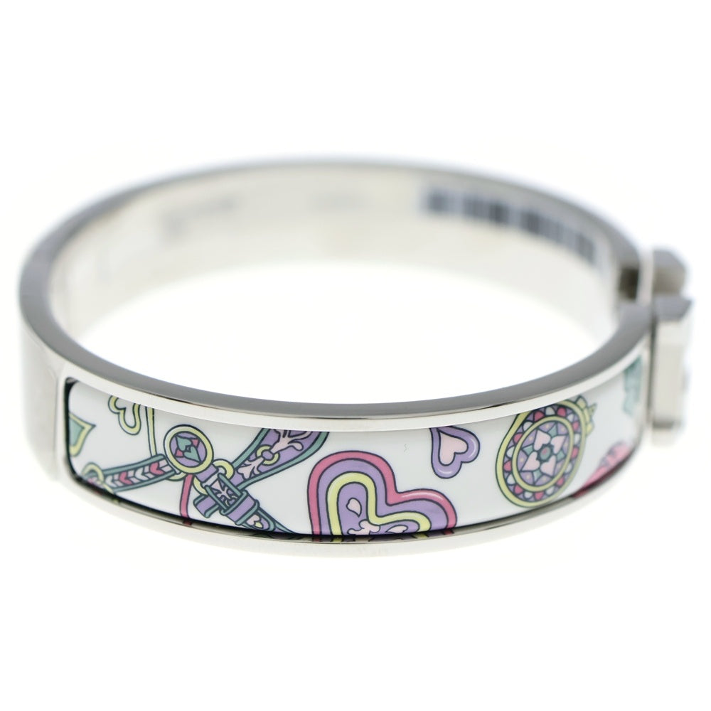 HERMES(エルメス) クリックH エナメルブレスレット ホワイト シルバー メタル