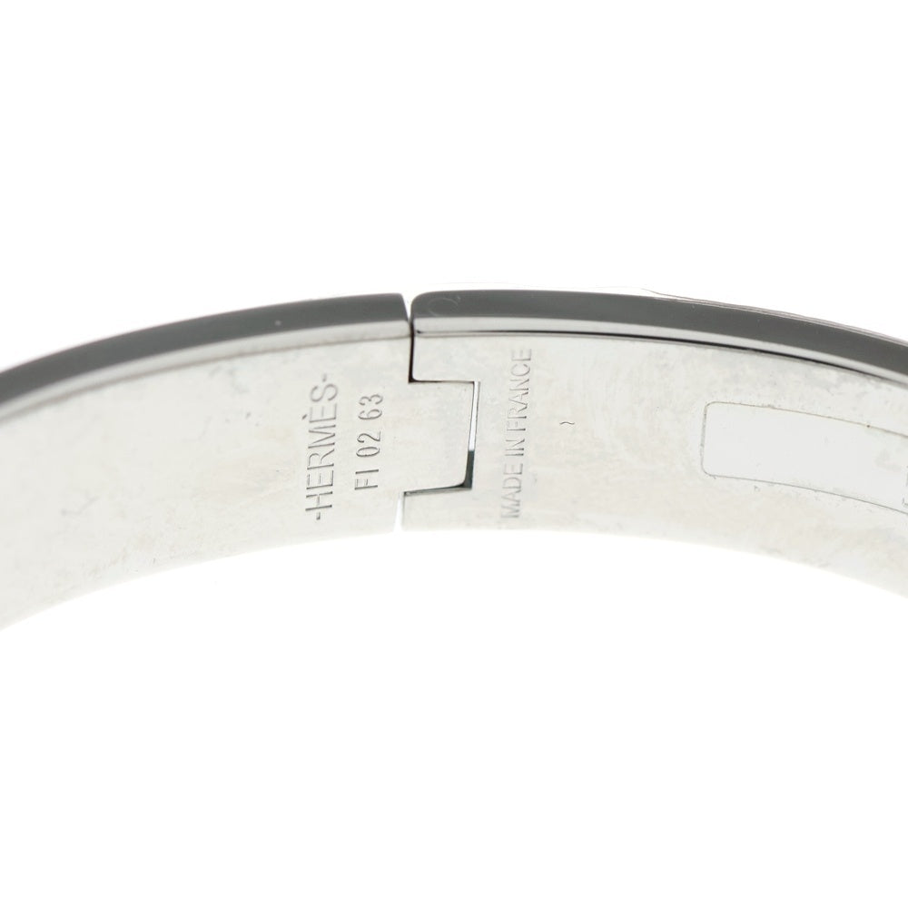 HERMES(エルメス) クリックH エナメルブレスレット ホワイト シルバー メタル