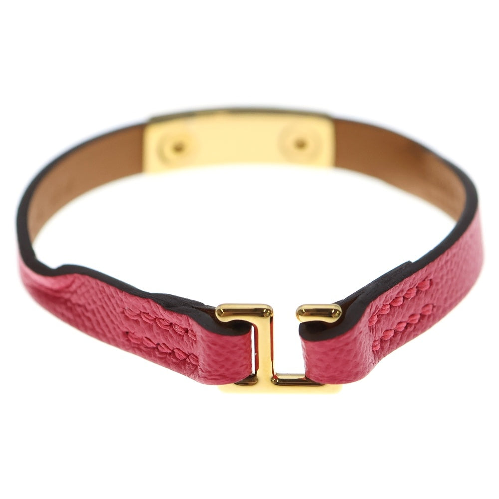 HERMES(エルメス) リヴァル B刻印 ゴールド金具 ピンク系 ブレスレット レディース