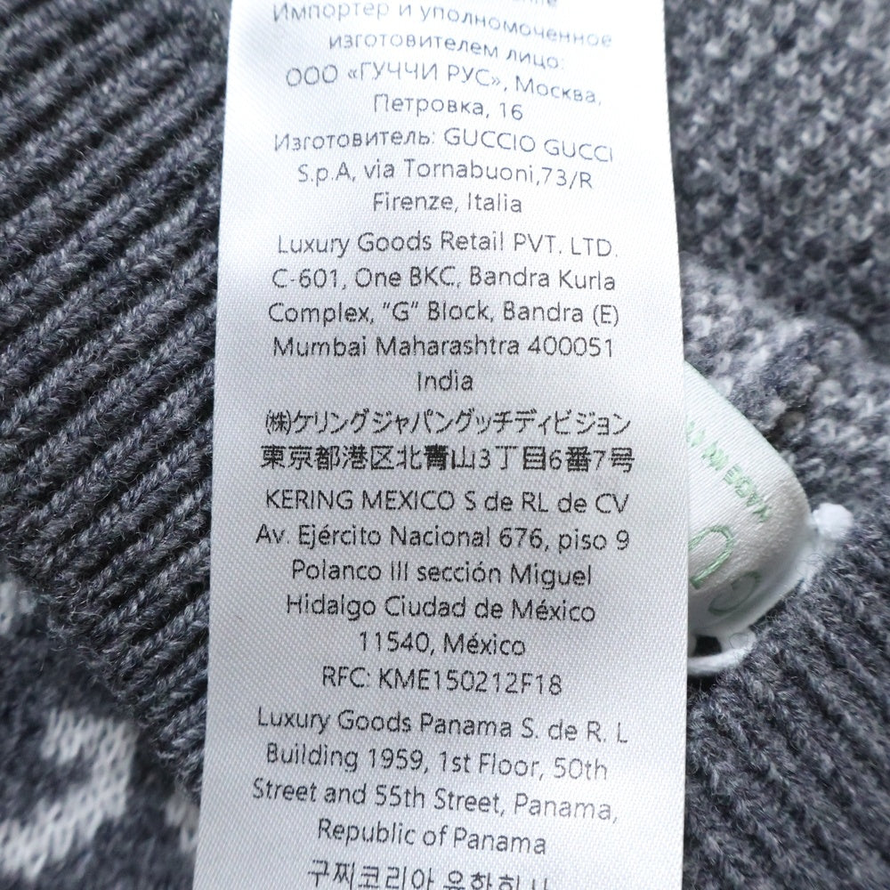 GUCCI(グッチ) グラデーションGG ウールジャカードパンツ グレー 10 800838 レディース