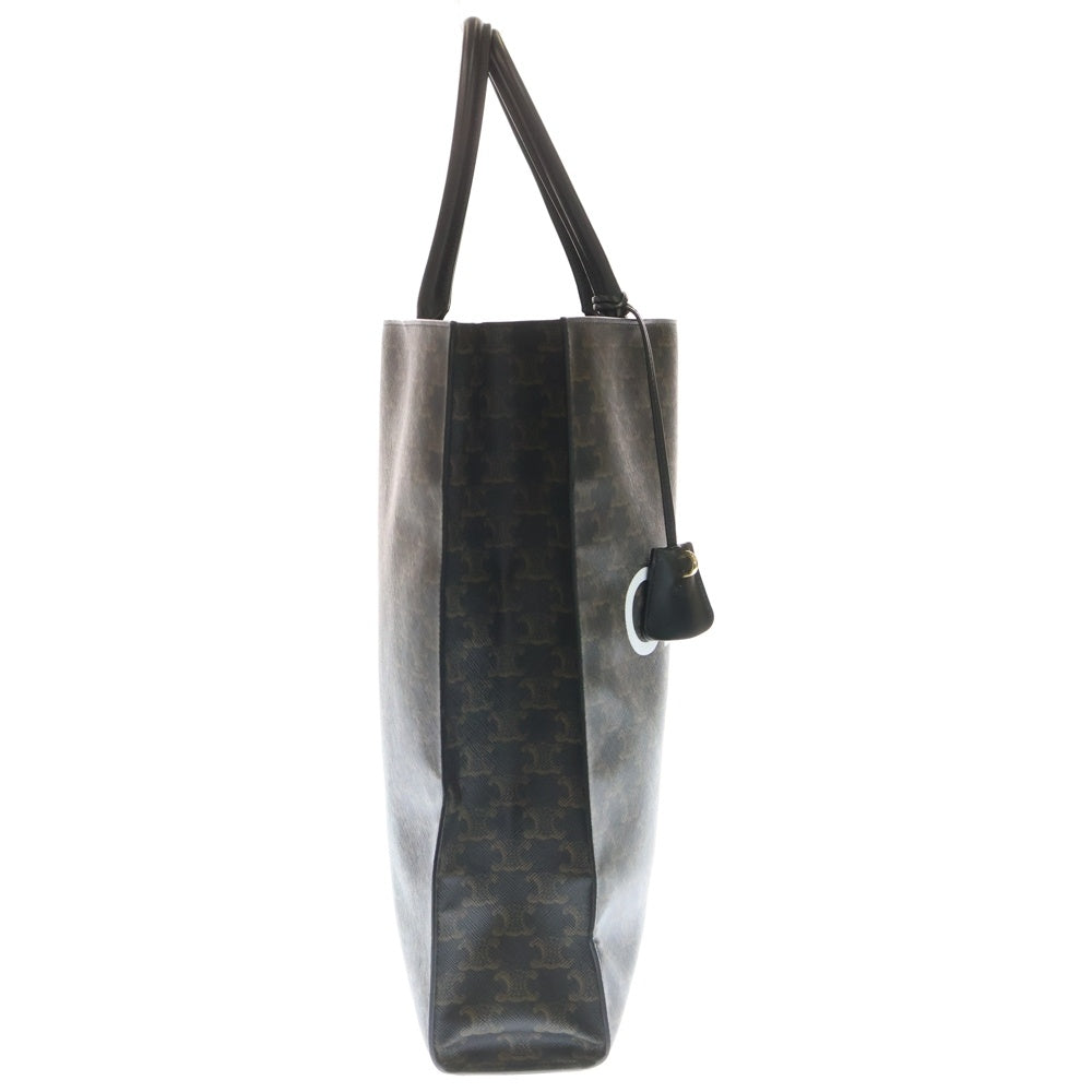 CELINE(セリーヌ) バーティカルカバ トリオンフ ラージ トートバッグ PVC ブラウン×ブラック