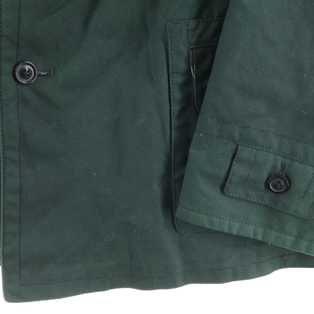 Maison Margiela 14(メゾンマルジェラ) 22AW ワックスドコットン 裏地チェック柄 マルチポケット ハンティングジャケット グリーン SI1AM0001 S47739