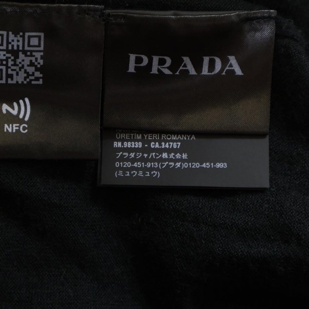 PRADA(プラダ) ハイネック長袖ウールニットセーター ブラック DNA796