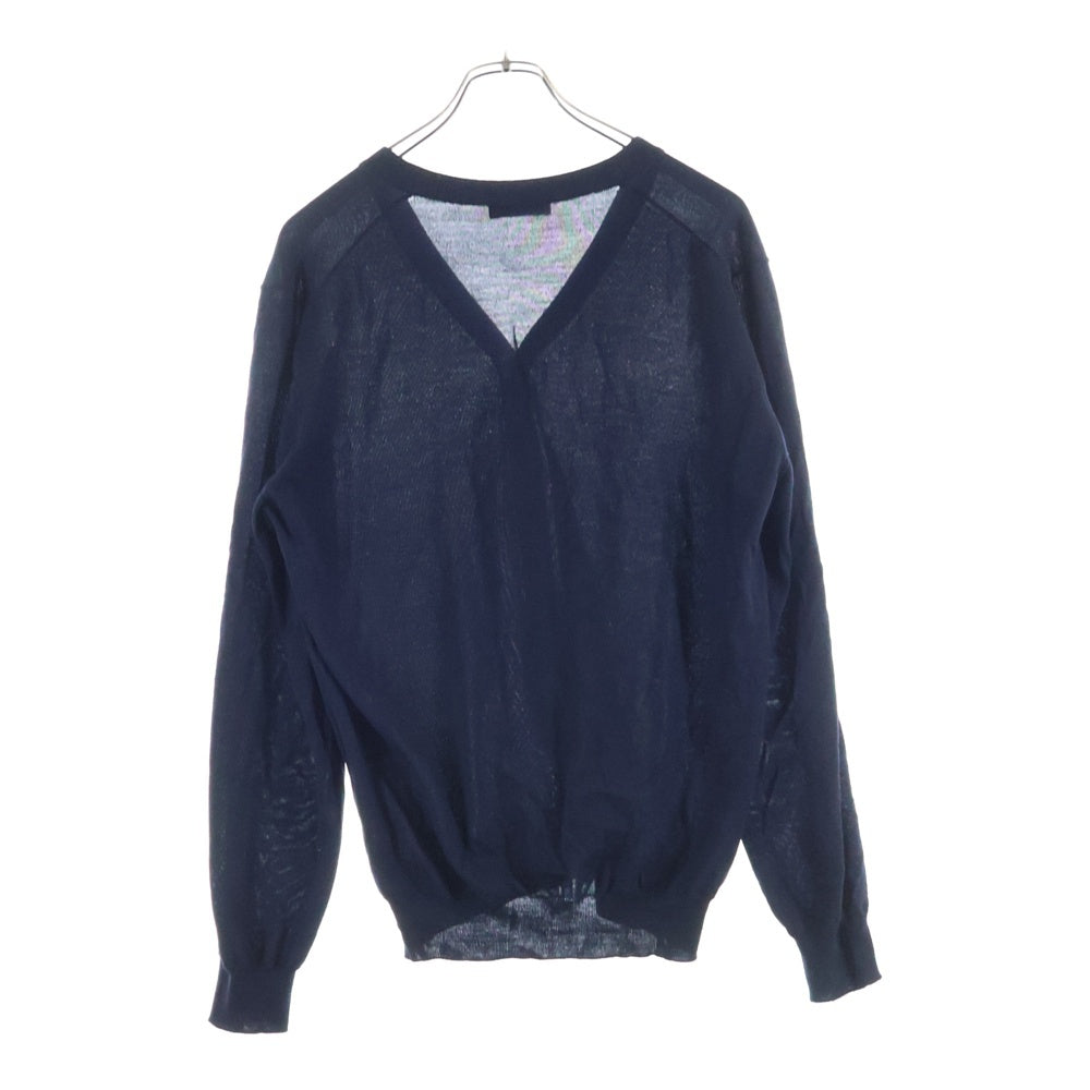 PRADA(プラダ) 23AW ウール ニット 長袖カーディガン ネイビー DNA959